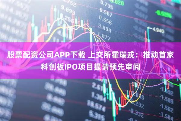 股票配资公司APP下载 上交所霍瑞戎：推动首家科创板IPO项目提请预先审阅